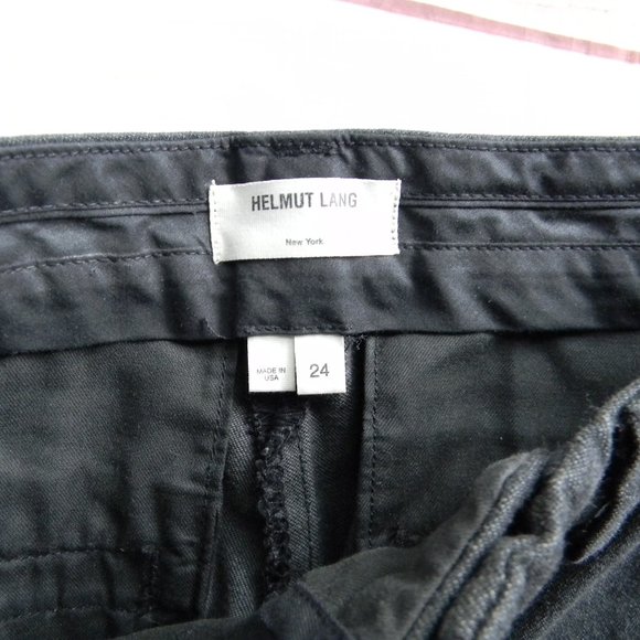 HELMUT LANG BLACK DENIM JEAN TROUSERS SZ 24 SKINNY  34"INSEAM - Picture 3 of 5